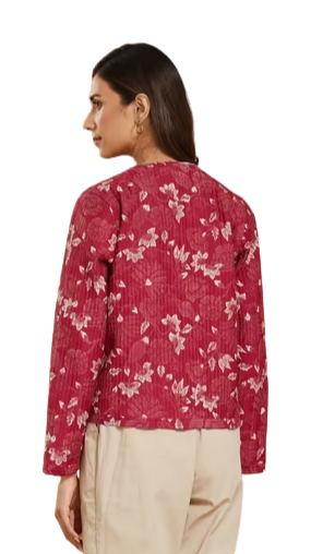 Saco de algodón/rayón estampado a mano. Vino PREVENTA