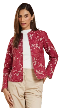 Saco de algodón/rayón estampado a mano. Vino PREVENTA