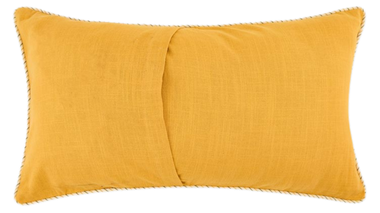 Funda de cojín bordada. Bereshka ocre 30x50