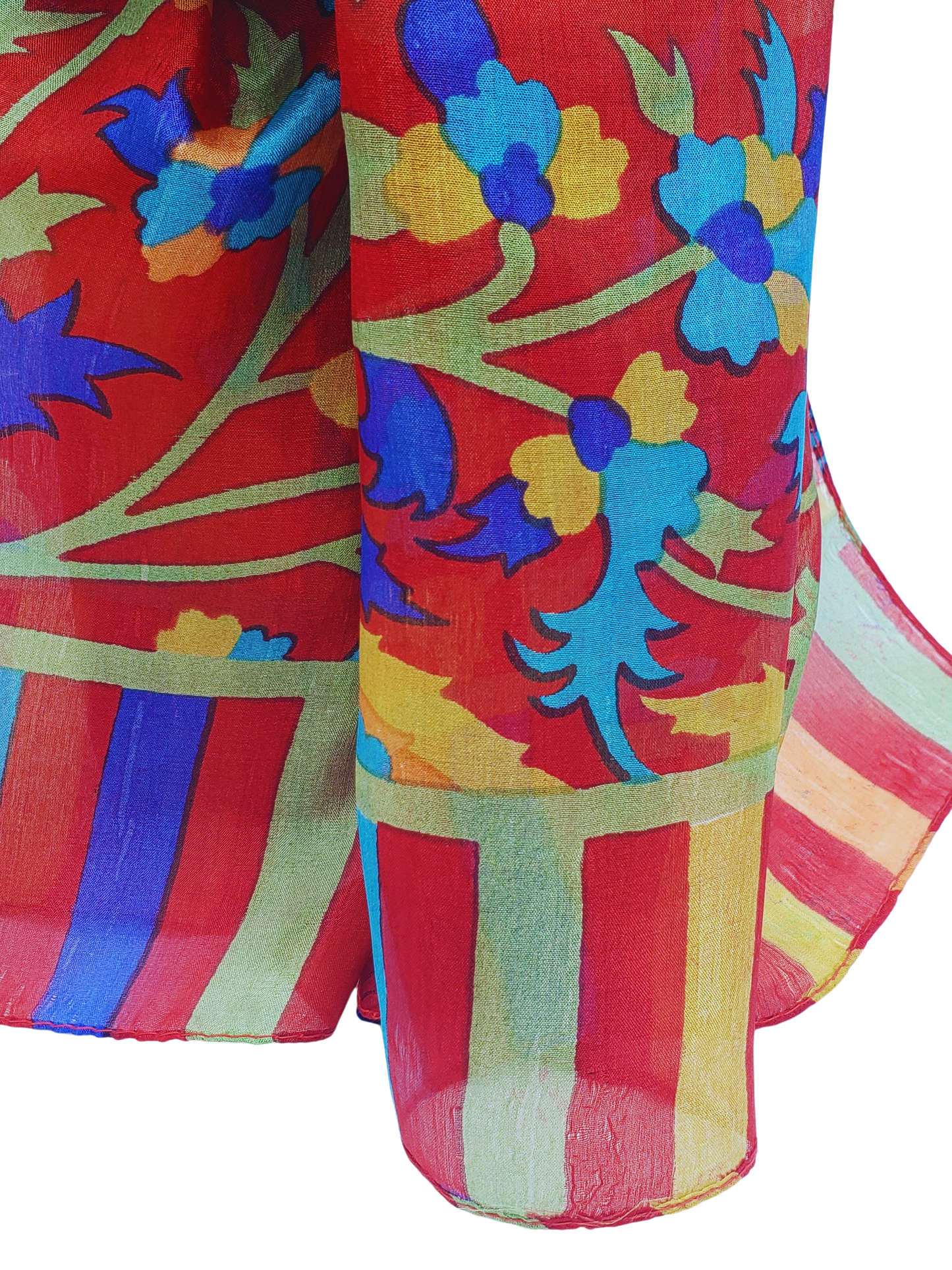 Mascada de seda estampada. Khani roja