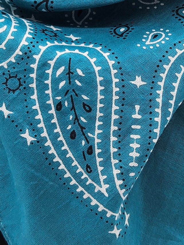 Paliacate de algodón 100%. Azul turquesa