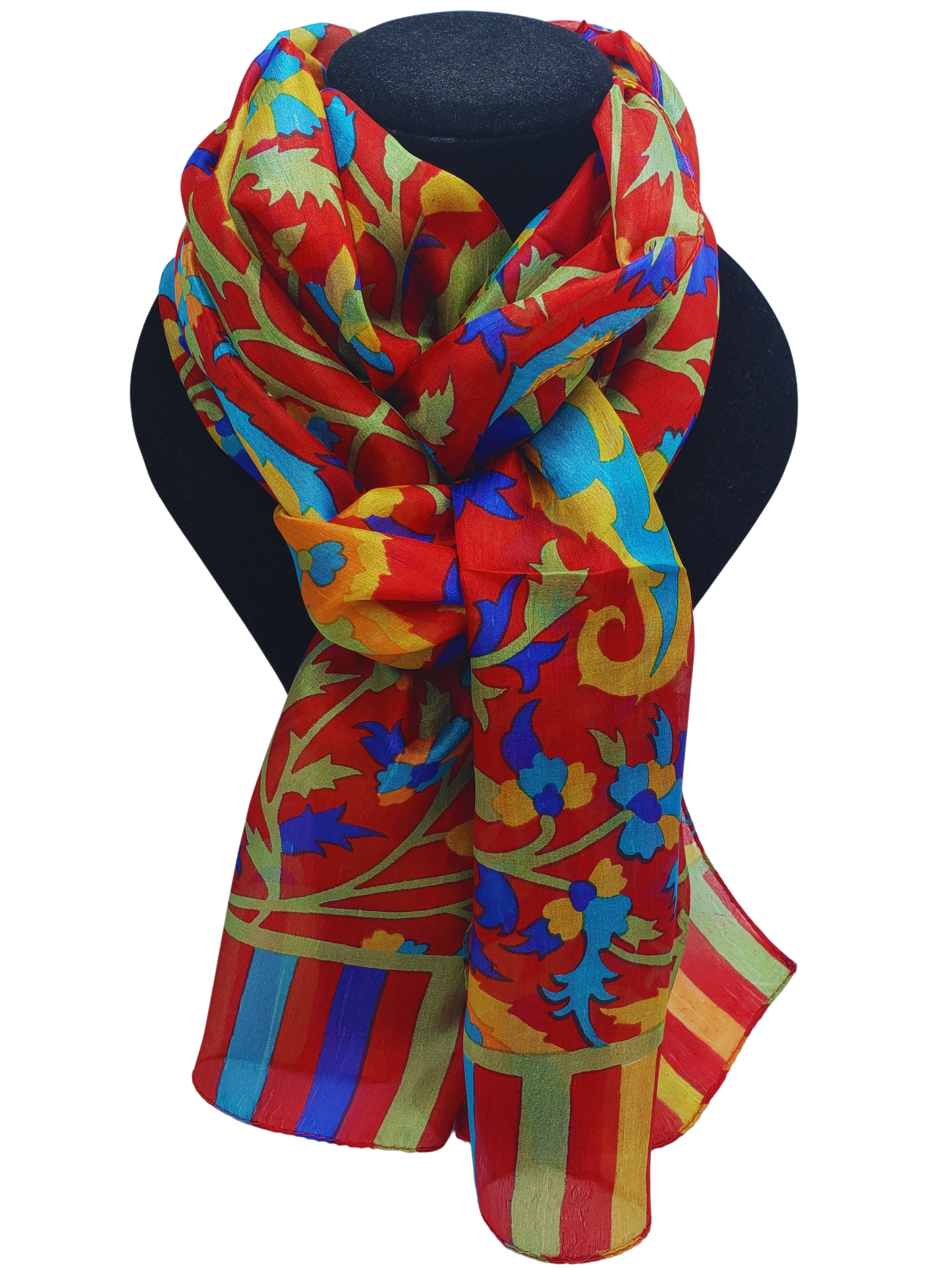 Mascada de seda estampada. Khani roja