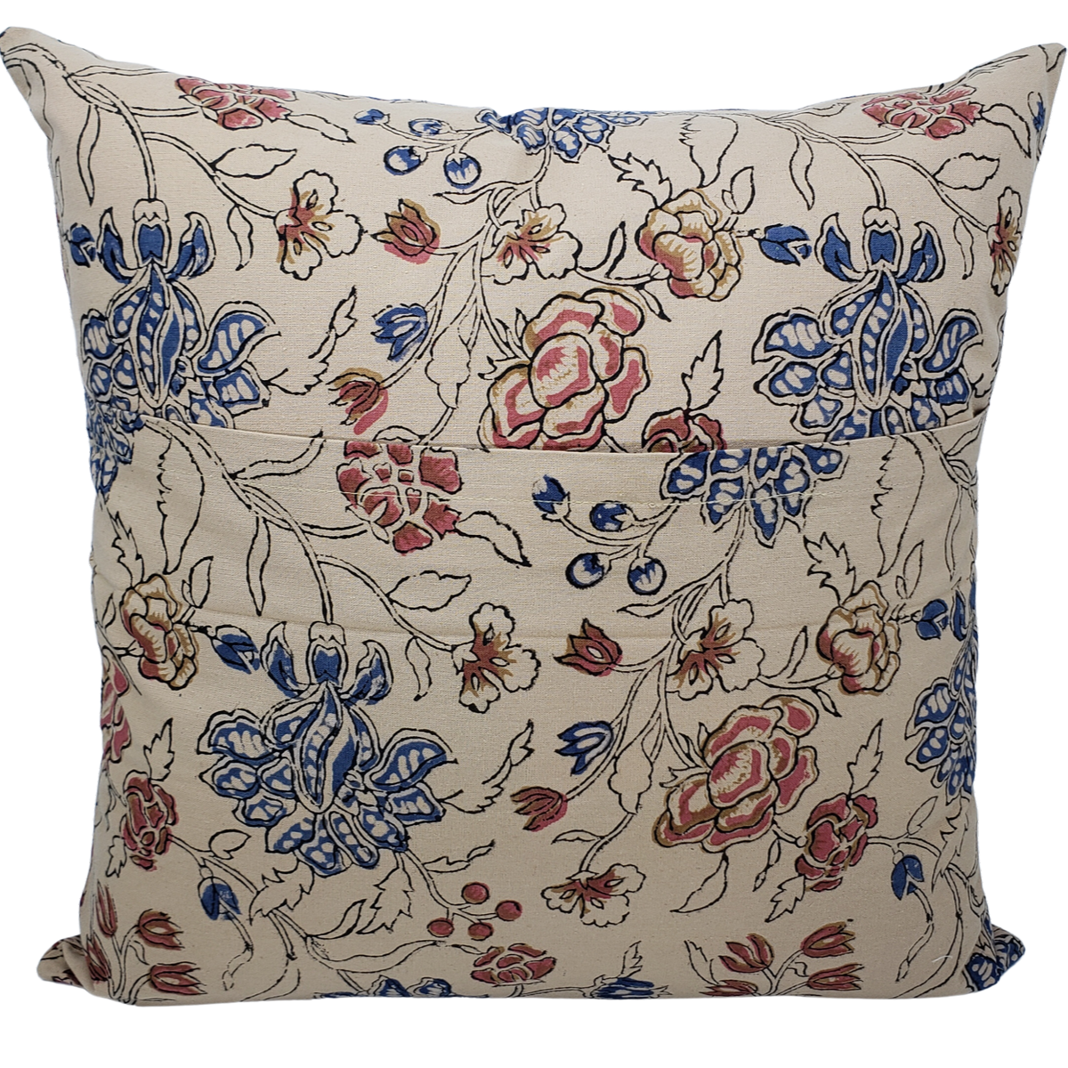 Funda de cojín de algodón estampada. Mehulika rojo 40x40