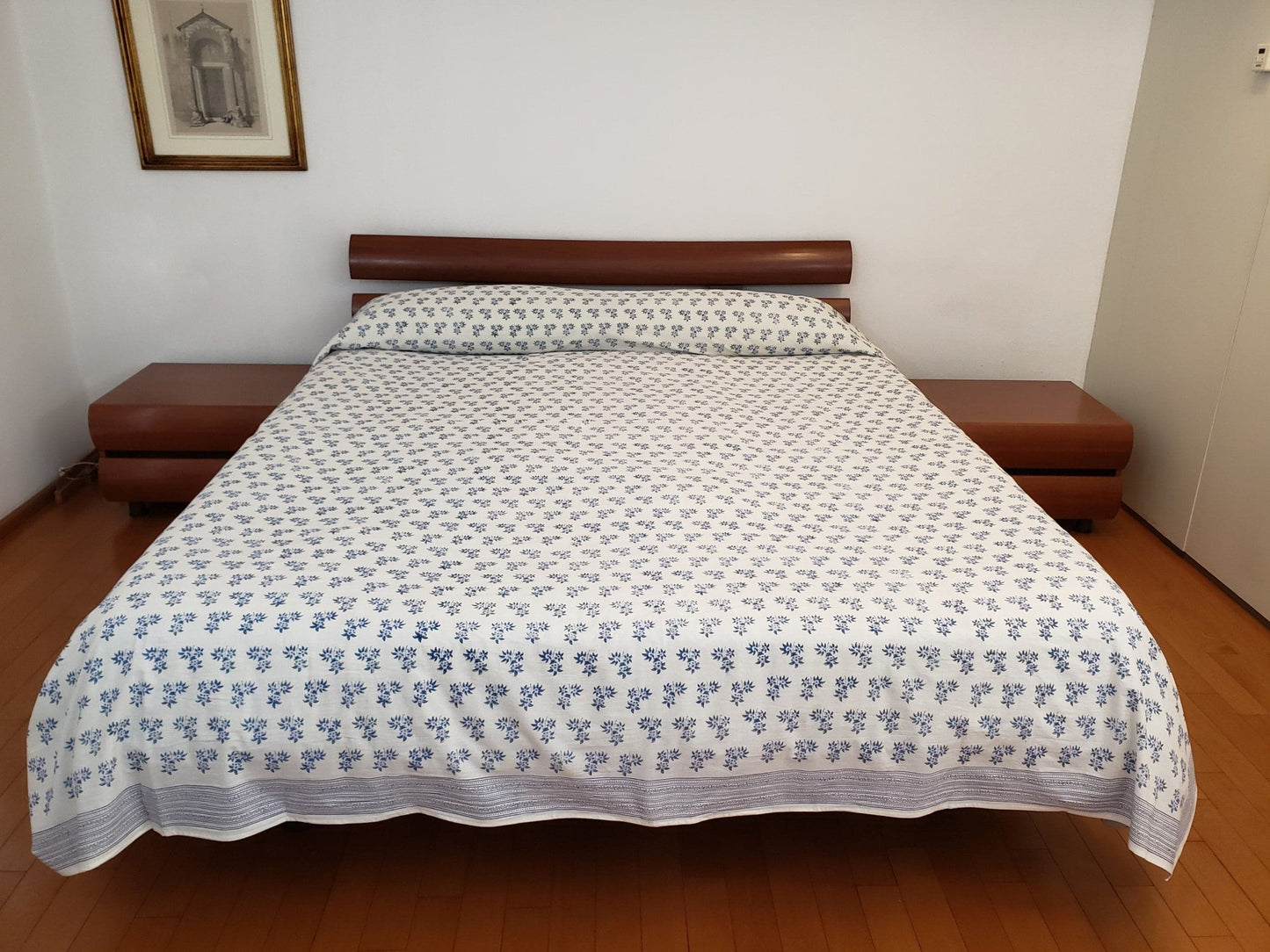 Sobrecama 100% algodón estampado a mano. Cranz Buti
