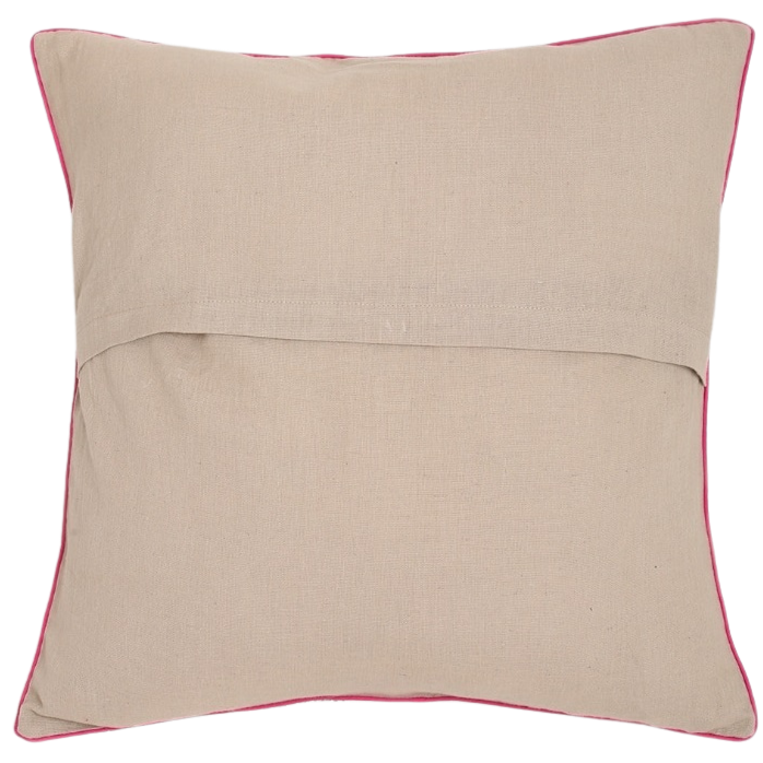 Funda de cojín de algodón/seda estampada. Nariyna jaal 40x40cm