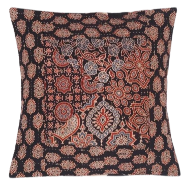 Funda de cojín de algodón patchwork. Varika 40x40