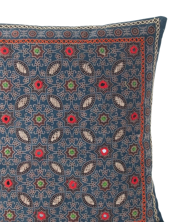 Funda de cojín de algodón. Estampado clásico Tarangani 40x40