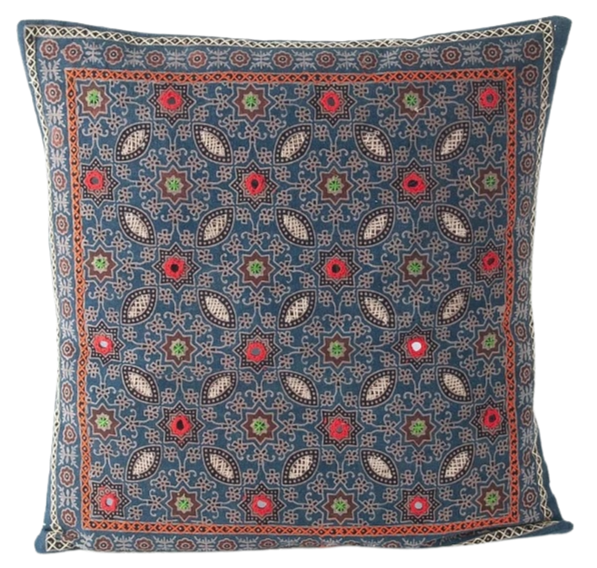 Funda de cojín de algodón. Estampado clásico Tarangani 40x40