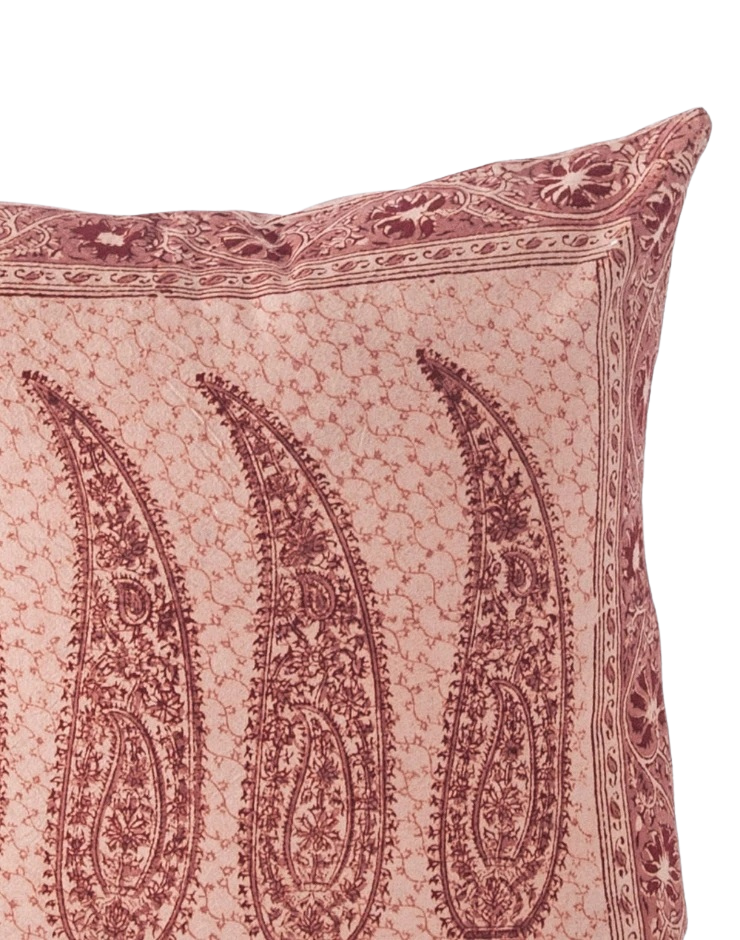 Funda de cojín de algodón kalamkari. Amoli 40x40