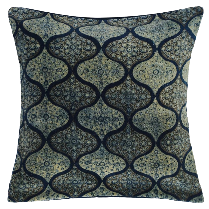 Funda de cojín de terciopelo. Jamira 4 azul 40x40 %%%