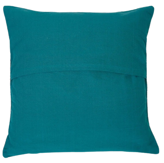 Funda de cojín tejida en telar. Haiba Azul 40x40