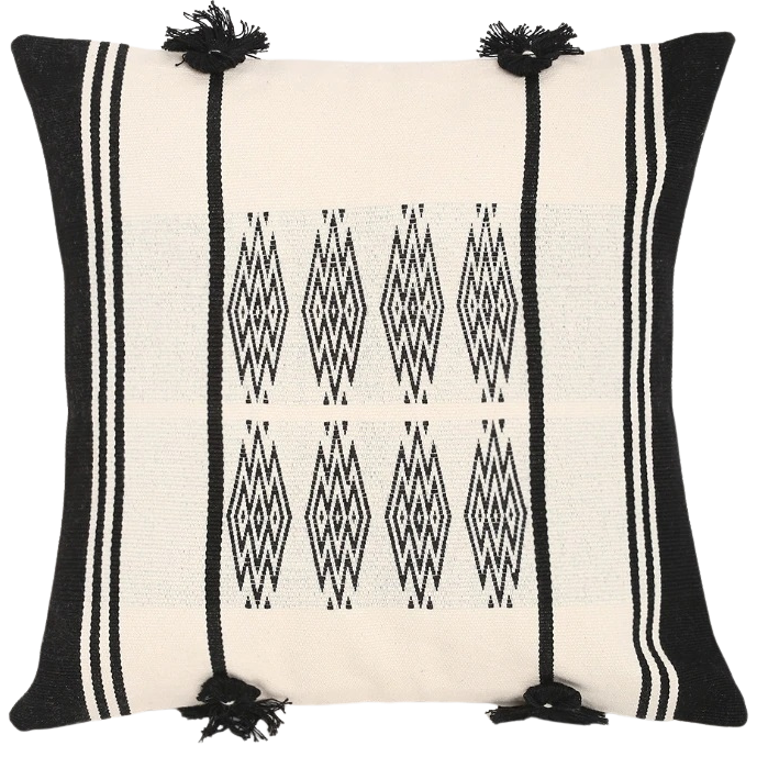 Funda de cojín tejida en telar. Naga Dia 40x40