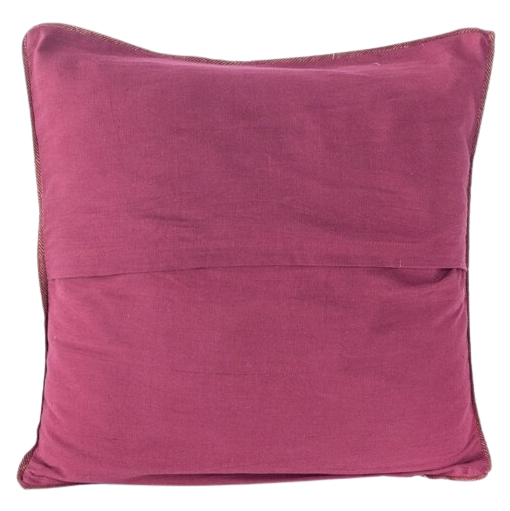 Funda de cojín de algodón/seda estampada. Anami Marrón 40x40