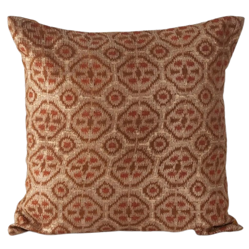 Funda de cojín de algodón estampada. Munish ocre 40x40