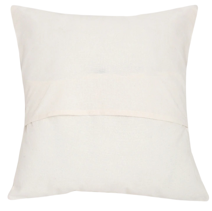 Funda de cojín de algodón. Bordado con espejos 50x50