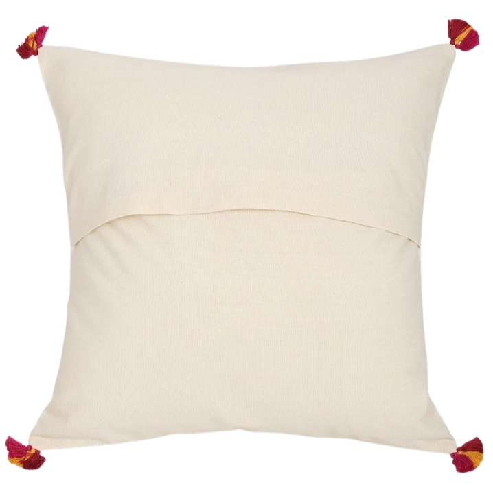 Funda de cojín de algodón. Bordado Minali 50x50