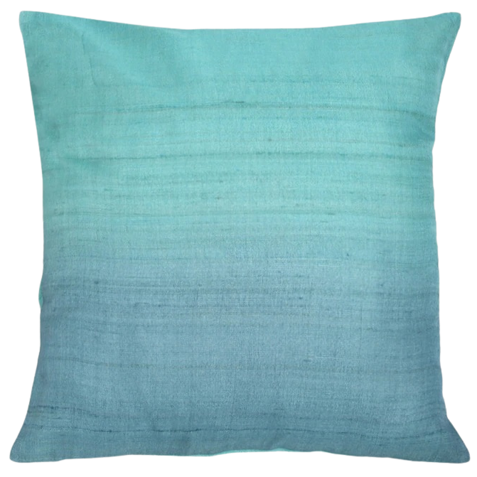 Funda de cojín de seda. Riyana azul 50x50 %%%