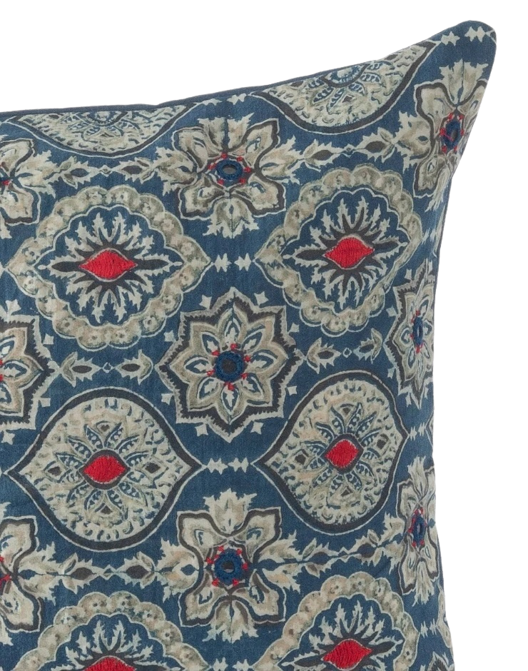 Funda de cojín. Azul índigo natural. Nuja 40x40