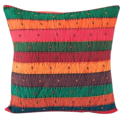 Funda de cojín de algodón patchwork Sitara 40x40