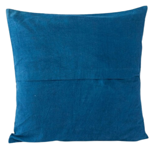 Funda de cojín. Azul índigo natural Rakim 40x40