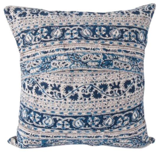 Funda de cojín de algodón kalamkari. Edrah 40x40