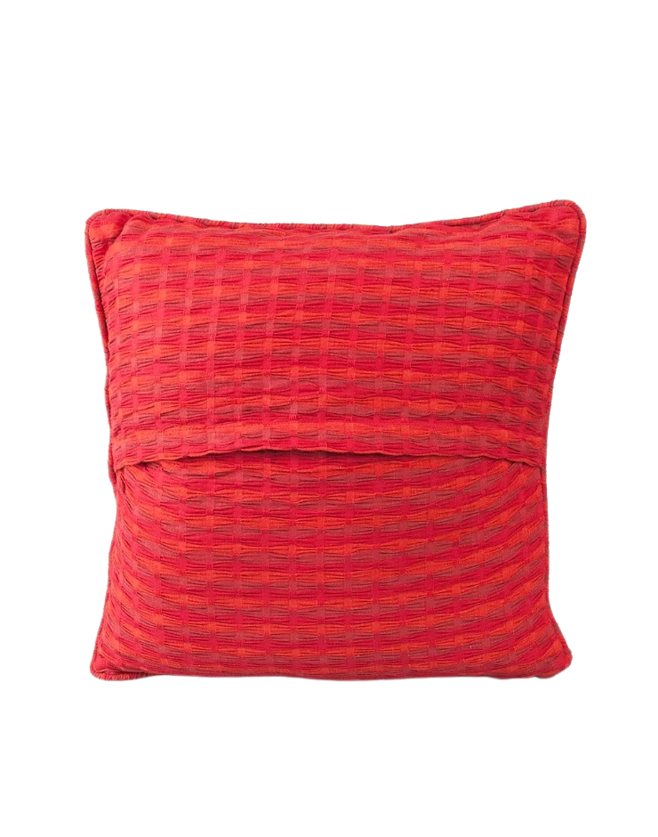 Funda de cojín. Tejida en telar. Deepali rojo 40x40