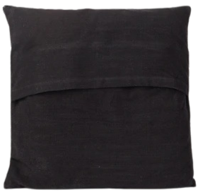 Funda de cojín negra tejida en telar. Hamid 40x40