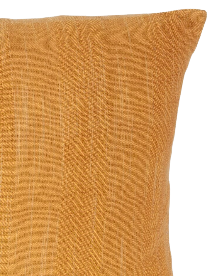 Funda de cojín tejida en telar. Nadesh ocre 40x40