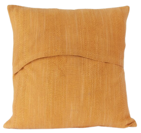 Funda de cojín tejida en telar. Nadesh ocre 40x40