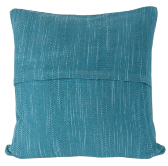Funda de cojín tejida en telar. Nadesh azul 40x40