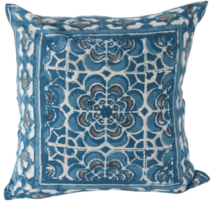 Funda de cojín. Azul índigo natural Wayna 40x40