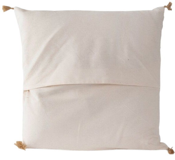 Funda de cojín de algodón calado. Dorado Aasia 40x40