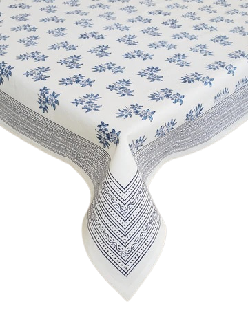 Mantel rectangular 100% algodón estampado a mano. Cranz buti
