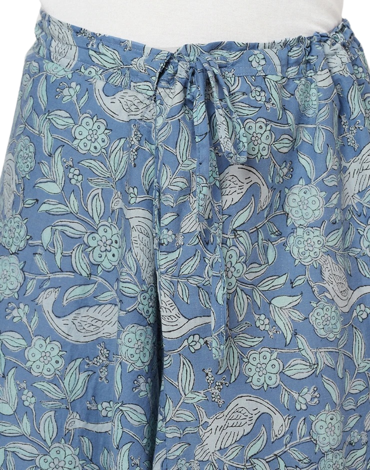 Pantaló Harem. Estampado azul claro