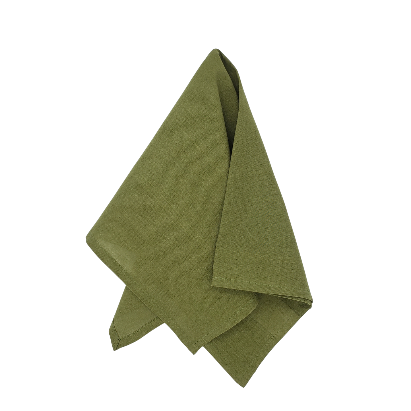 Servilleta lisa de muselina de algodón verde aceituna