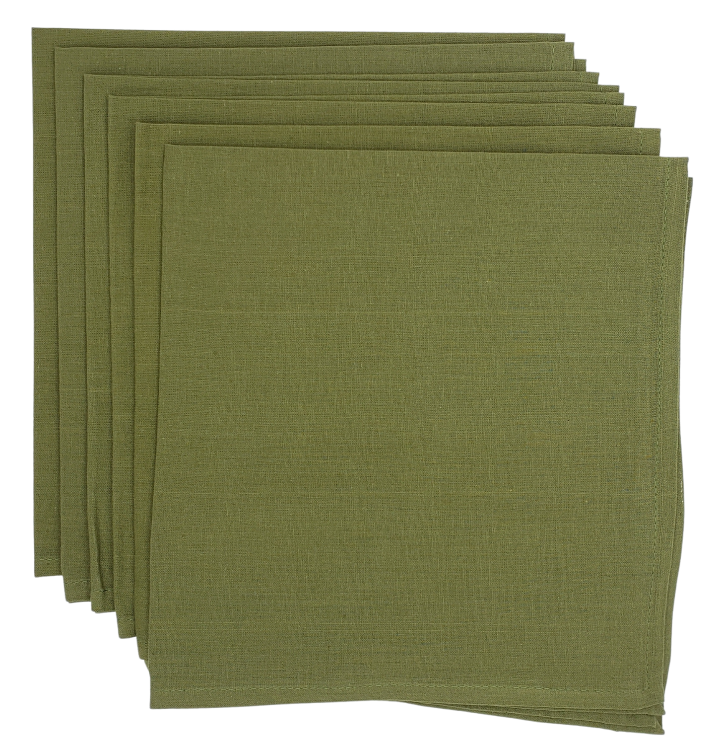 Servilleta lisa de muselina de algodón verde aceituna