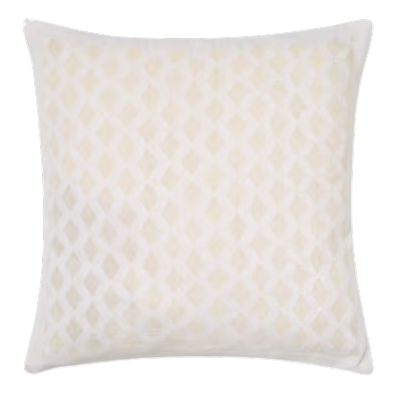 Funda de cojín de algodón deshilado. Blanco Aminari blanco 40x40