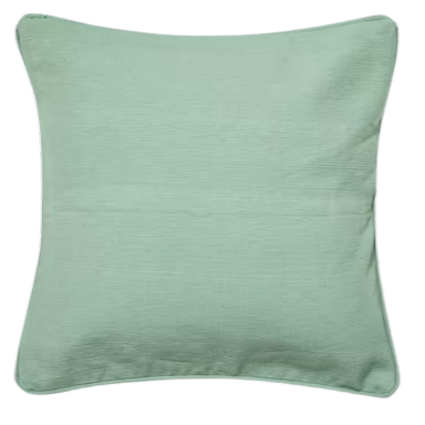 Funda de cojín tejida en telar. Lisa verde salvia 40x40