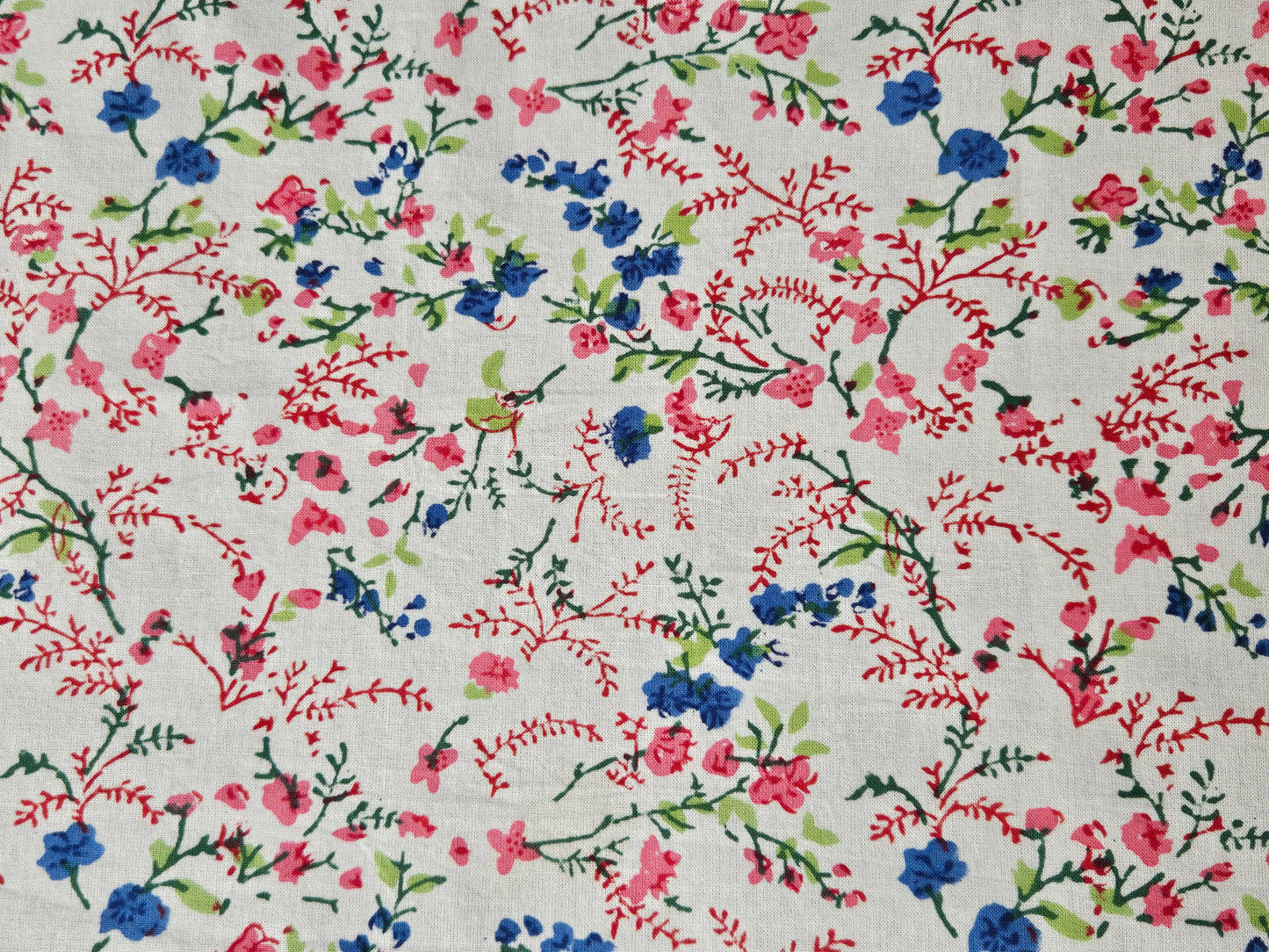 Mantel rectangular 100% algodón estampado a mano. Bikaner flower Nuevo