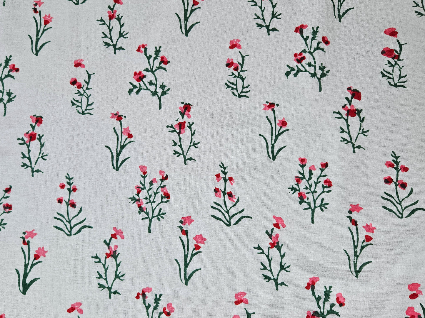 Mantel rectangular 100% algodón estampado a mano. Botanical garden. Nuevo