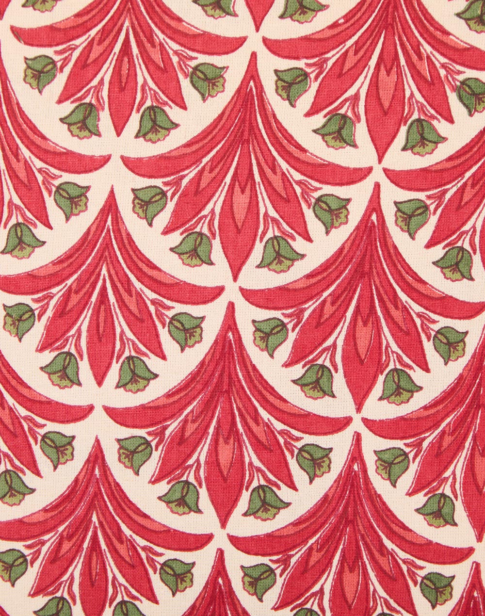 Funda de cojín de algodón estampada. Gulzar Pankh rojo 40x40