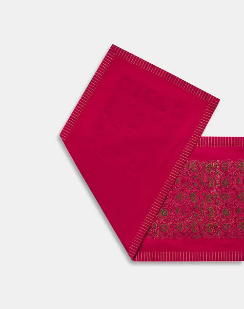 Camino de mesa. Algodón/seda. Danir Fuschia