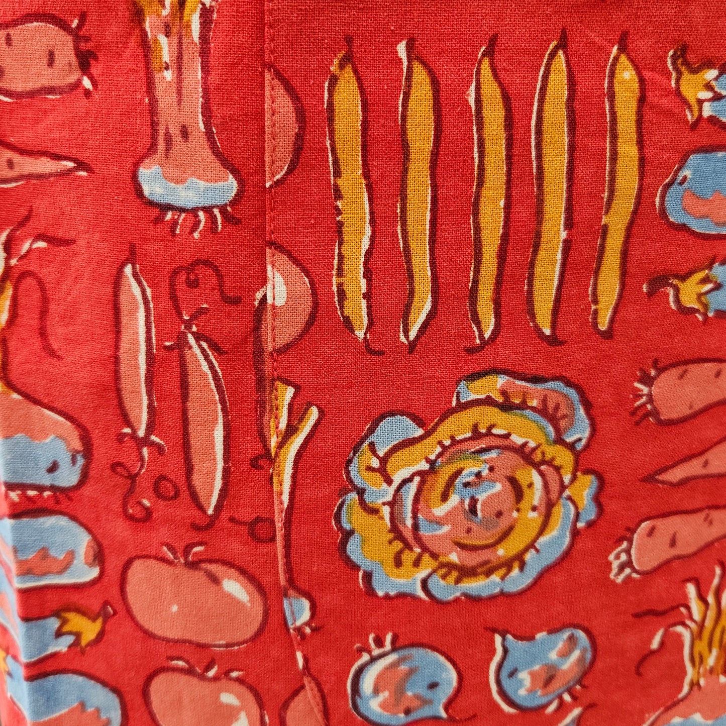 Delantal estampado a mano Remolacha