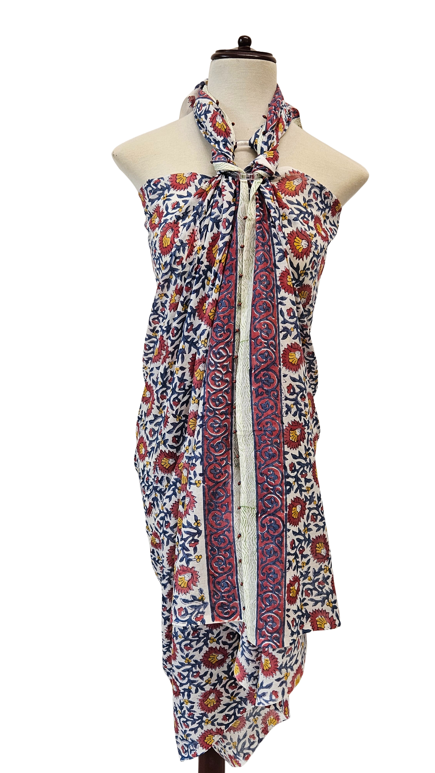 Pareo estampado a mano. 2597 I