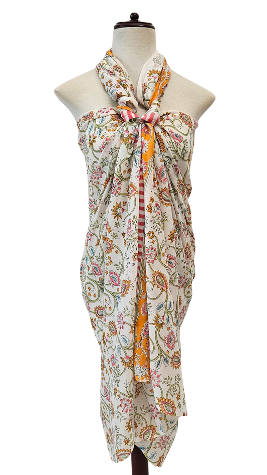 Pareo estampado a mano. 2747 E