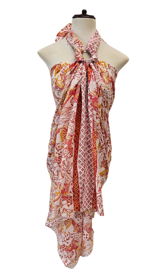Pareo estampado a mano. 2815 B