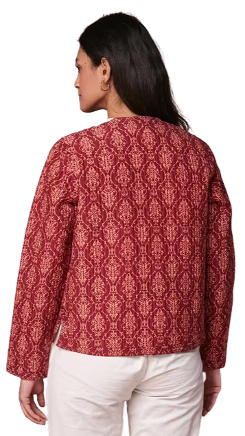 Saco de algodón/lyocel estampado a mano. Vino PREVENTA