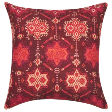 Funda de cojín de algodón estampada. Aatishi café 40x40