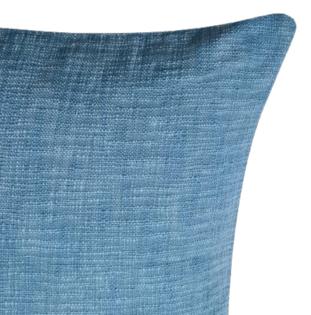 Funda de cojín de seda. Tejida en telar. Chaman azul 50x50