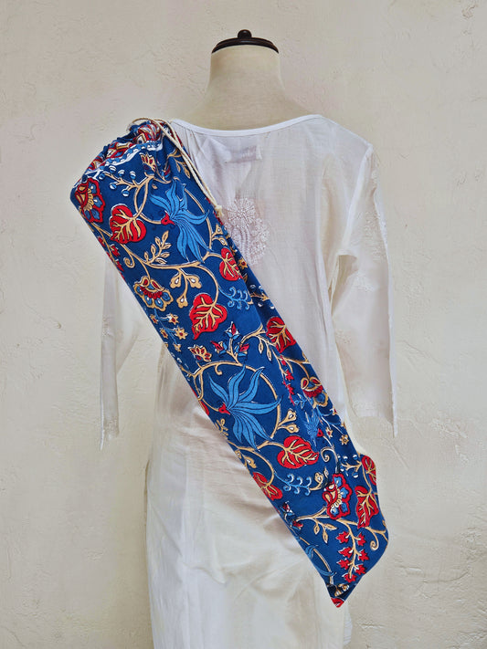 Funda para tapete de yoga. Estampado a mano